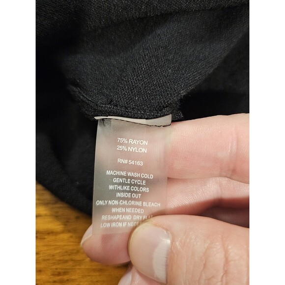 Calvin Klein Dress Sweater Sheath Womens size XL Knee Length Midi Black - Picture 5 of 10